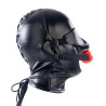 KINKgear Cagoule SM avec Bâillon et masque Subfull Noire